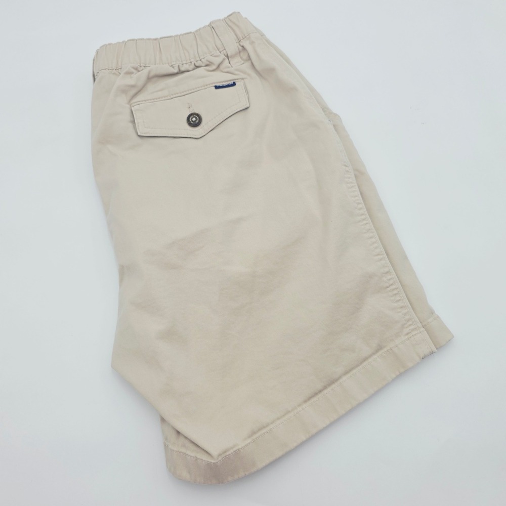 Chubbies Mens Size Medium Khaki Chino Shorts Elastic Waist 5.5" Inseam